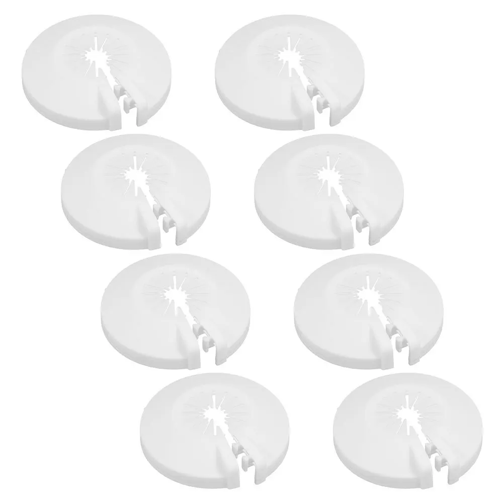 8Pcs Plastic Fire Sprinkler Cover Plate Decorative Trim Ring for Ceiling Sprinkler Head Universal High Temperature Resistant
