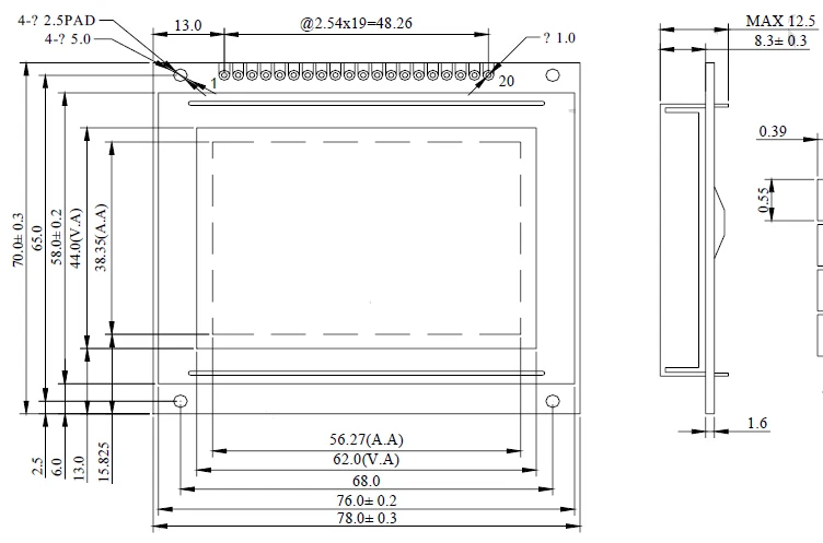 LCD 12864L เกรดอุตสาหกรรมหน้าจอ LCD โมดูล 5/3.3V พอร์ตขนาน 128x64 Dot Matrix หน้าจอ 12864L