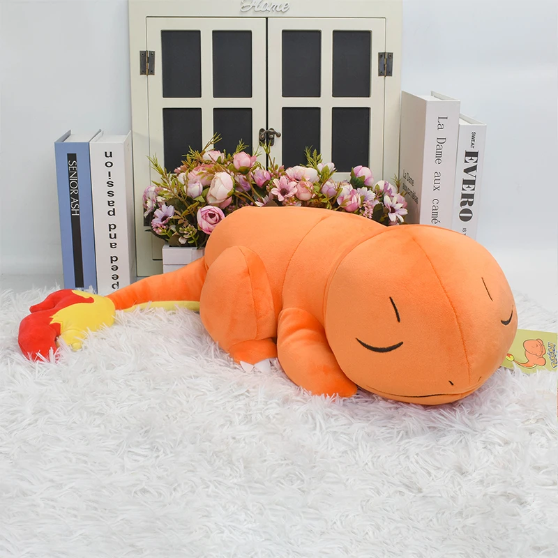 Pokemon Charmander Squirtle Piplup Eevee Raichu Slowpoke Psyduck Sleep Soft Plush Toys Cute Anime Stuffed Peluche Dolls