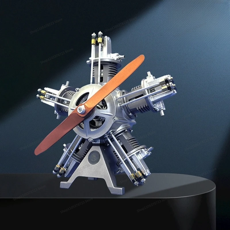 For Star Metal Five-cylinder Engine Assembly Model, Movable Aircraft Engine