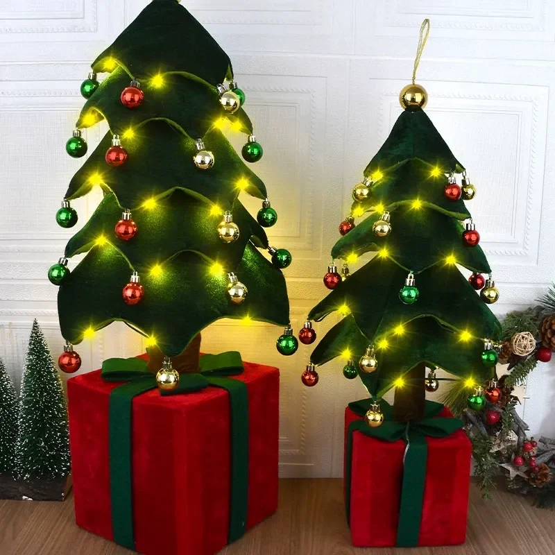 for Christmas Gifts Retractable Christmas Tree Creative Ornament Gift Styling Window Scene with Lights