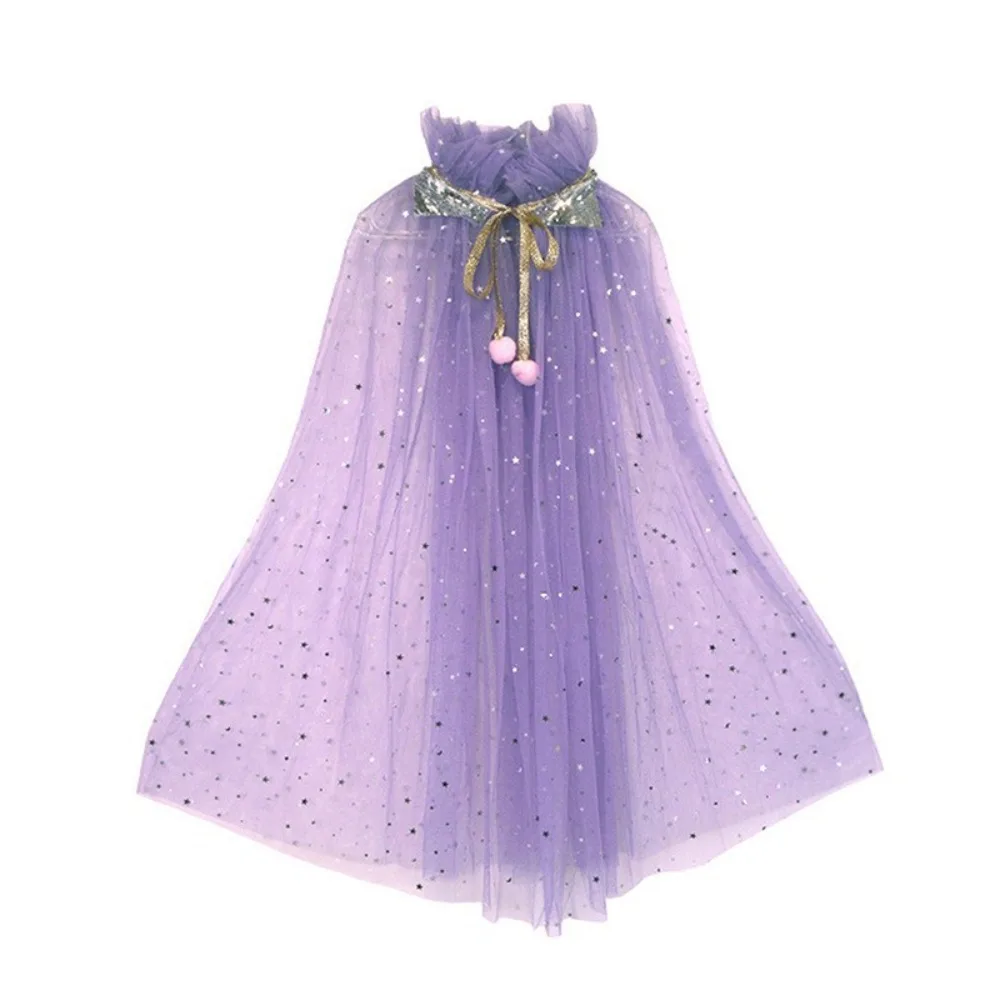 

Cosplay Accessories Role-Playing Children's Princess Shawl Stage Props Mesh Outerwear Cape Princess Elsa Cape Halloween
