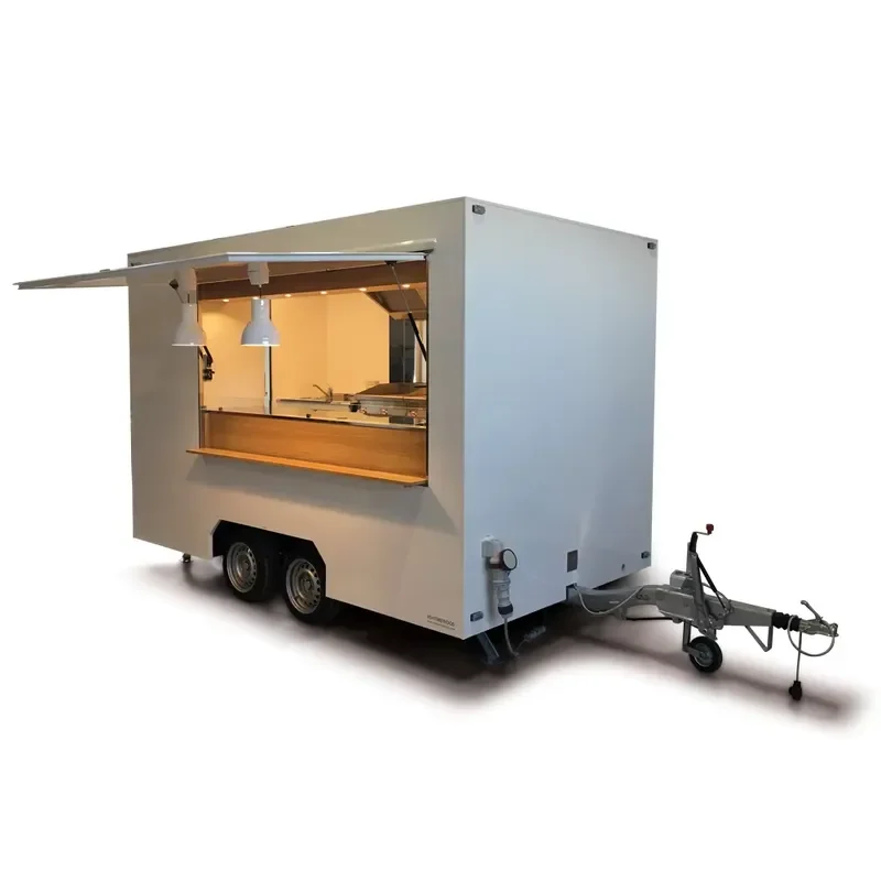 for Ecocampor Enclosed Small Cargo Trailer Utility Camper Food Trailer Compact Design for Outdoor Camping and Commercial Use