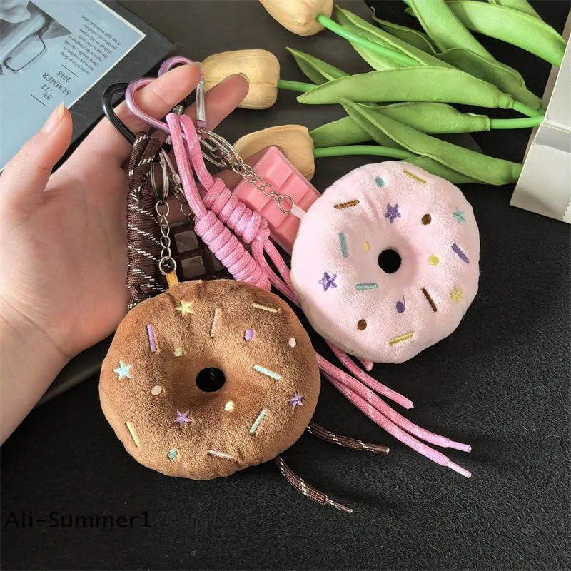 

【E】Cute Doughnut Pendant, Keychain, Plush Doughnut, Claw Machine Doll, Plush Bag Pendant