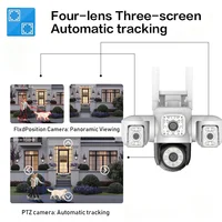 Yoosee 6K 15MP 3 Lens 3 Screens WiFi PTZ IP Camera Outdoor Waterproof Auto Tracking Color Night Vision Security Camera System 3