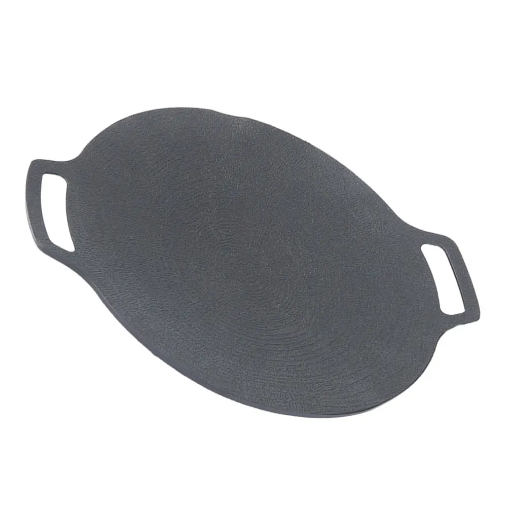 

Non stick Grill Pan BBQ Tray Smooth Stain resistant Easy Clean Outdoor Parties Black Kitchen Barbecue Supplies Tools