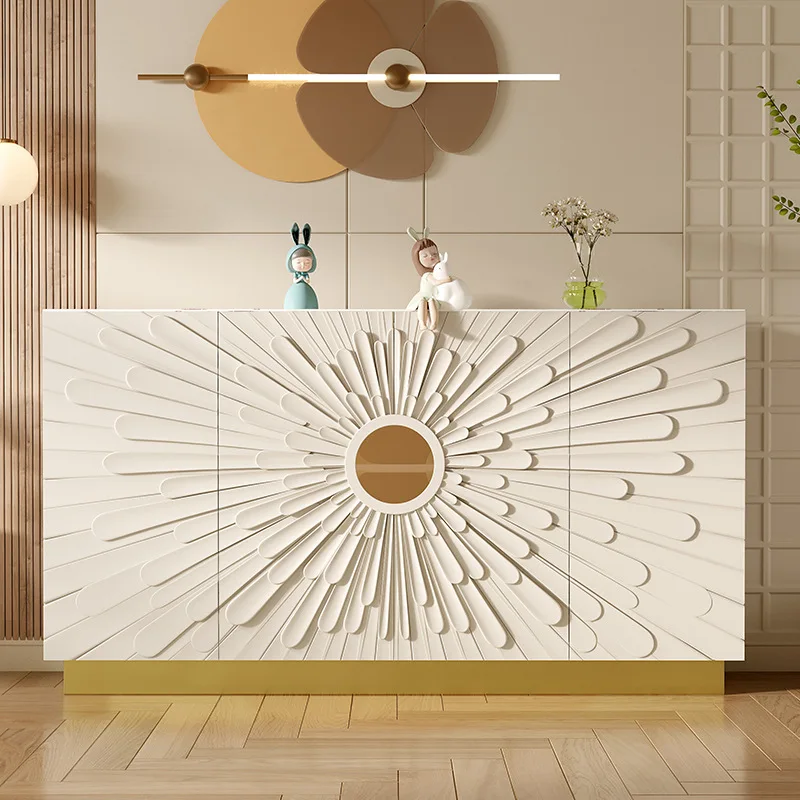 Home shoe cabinet Home door porch cabinet Living room partition rock slab solid wood locker