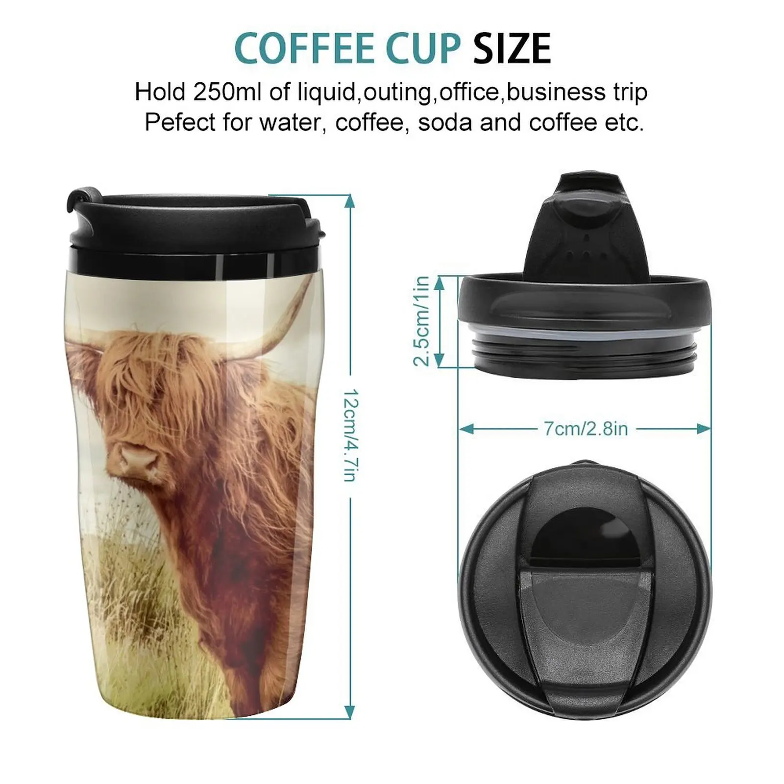 New Highland Cow Travel Coffee Mug Cute And Different Cups Cup For Coffee Large Coffee Cups Glass For Coffee