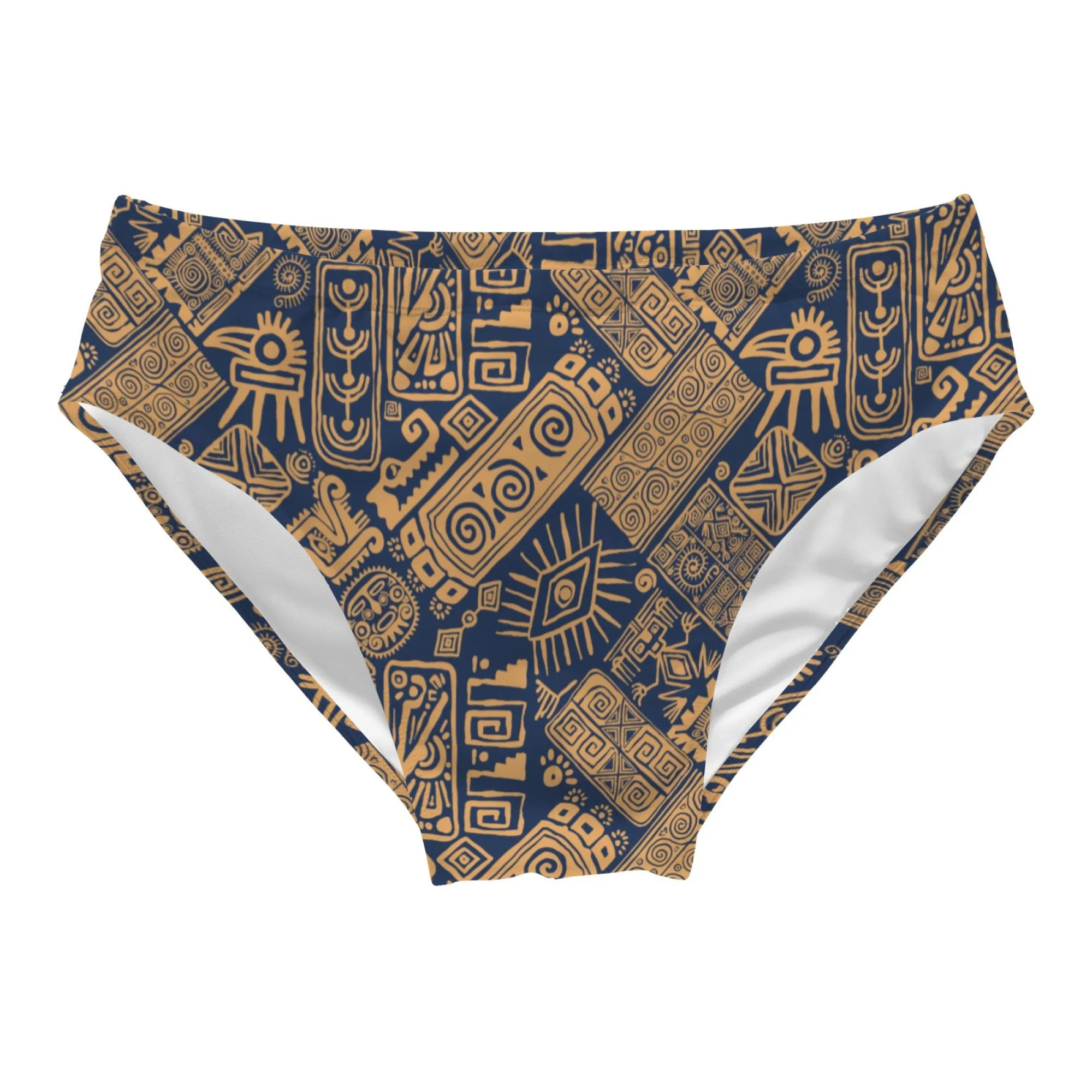 Aztec Tribal Totem Men's Swimming Trunks Stretchy Comfortable Men's Briefs Sexy Bikini Swimwear Pool Party Beach Surf Shorts