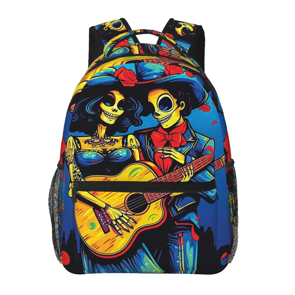 

Dia De Los Muertos Day Of The Dead Couple Student Backpack School Bag Hiking Travel Daypack for Boys Girls Bookbag Shoulder Bags