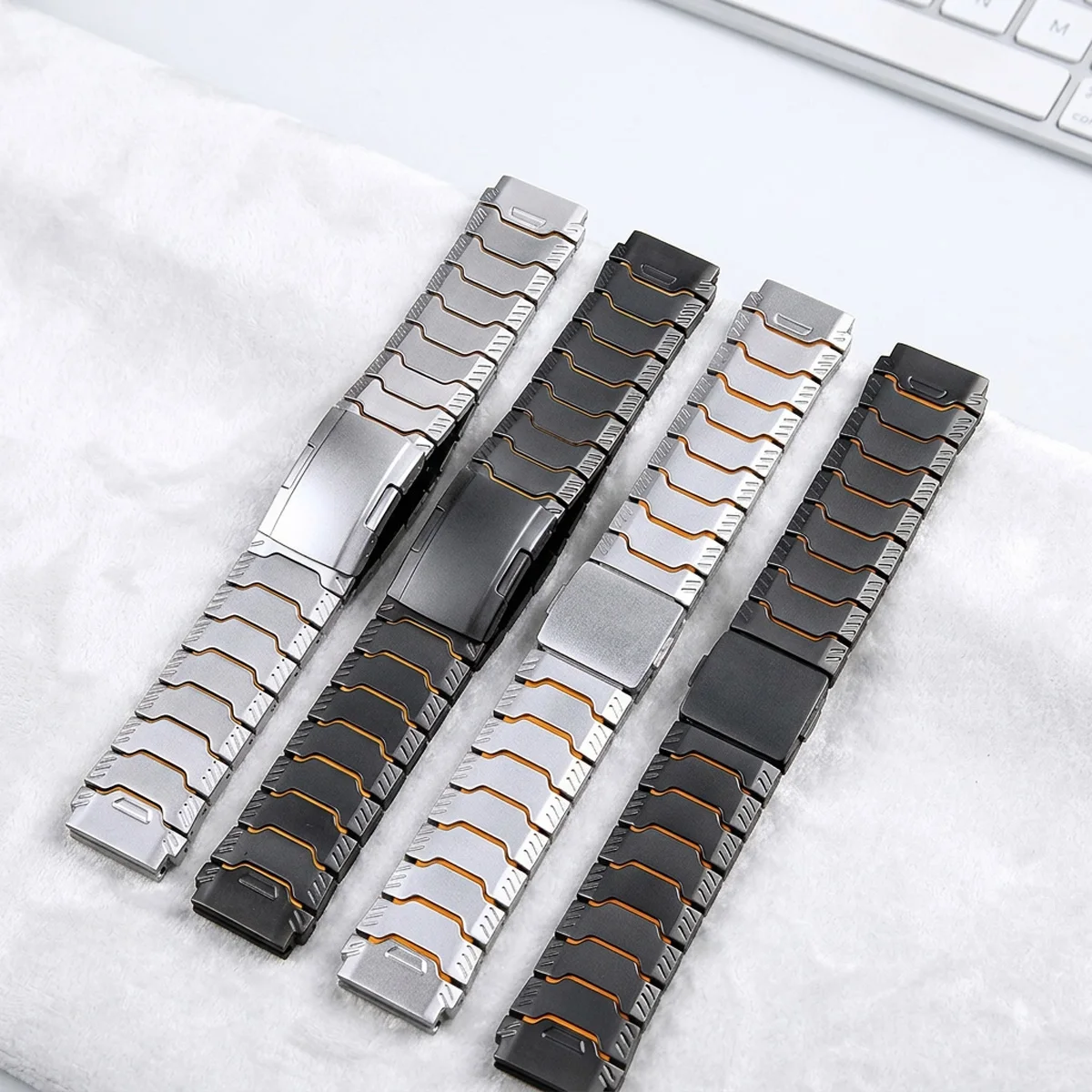Titanium + Silikon-Armband für Google Pixel Watch 5 4 3 45mm Luxuriöses Magnetisches Doppelschicht-Band für Pixel Watch 5 45mm Herren-Armband – Detail 10