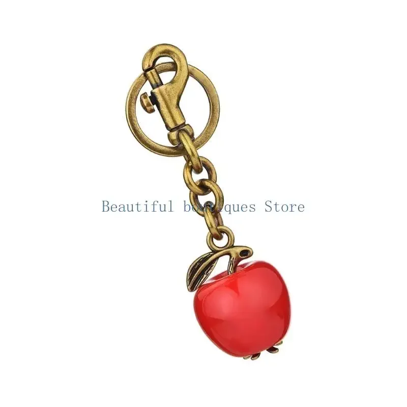 U4LF Unique Apples Shaped Rings Multifunctional Handbag Decoration Sturdy Alloy Texture Pendant Suitable for Daily Use