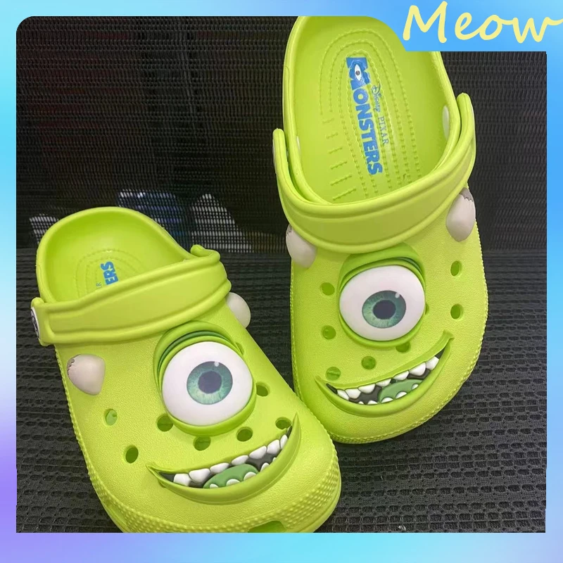 

In Stock Summer Anti-Slip Outdoor Casual Beach Shoes Monster Big Eyes Hole Hole Slippers Comfortable Breathable Sandals Gift