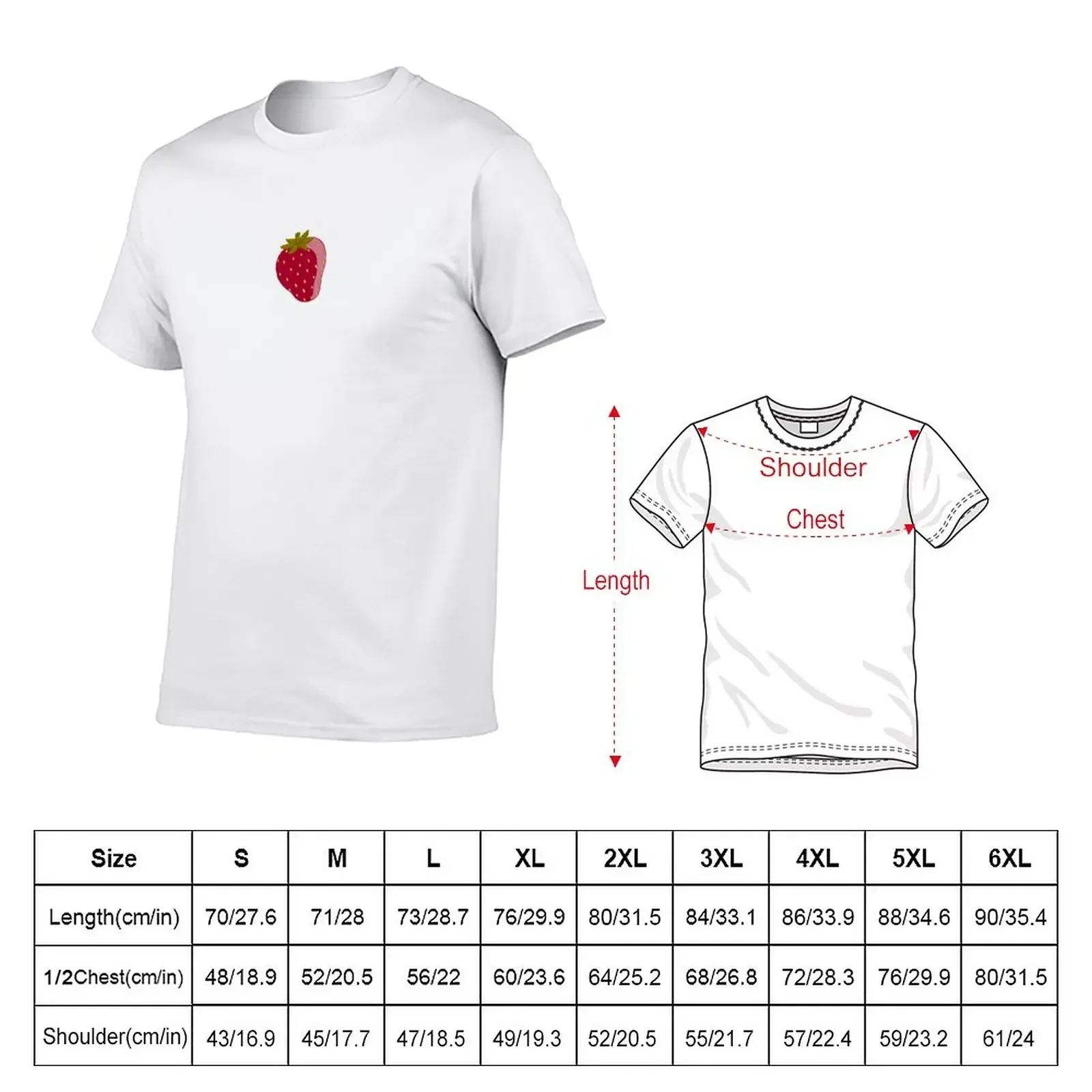 Cute Strawberry T-Shirt plain sports fans plus sizes slim fit t shirts for men