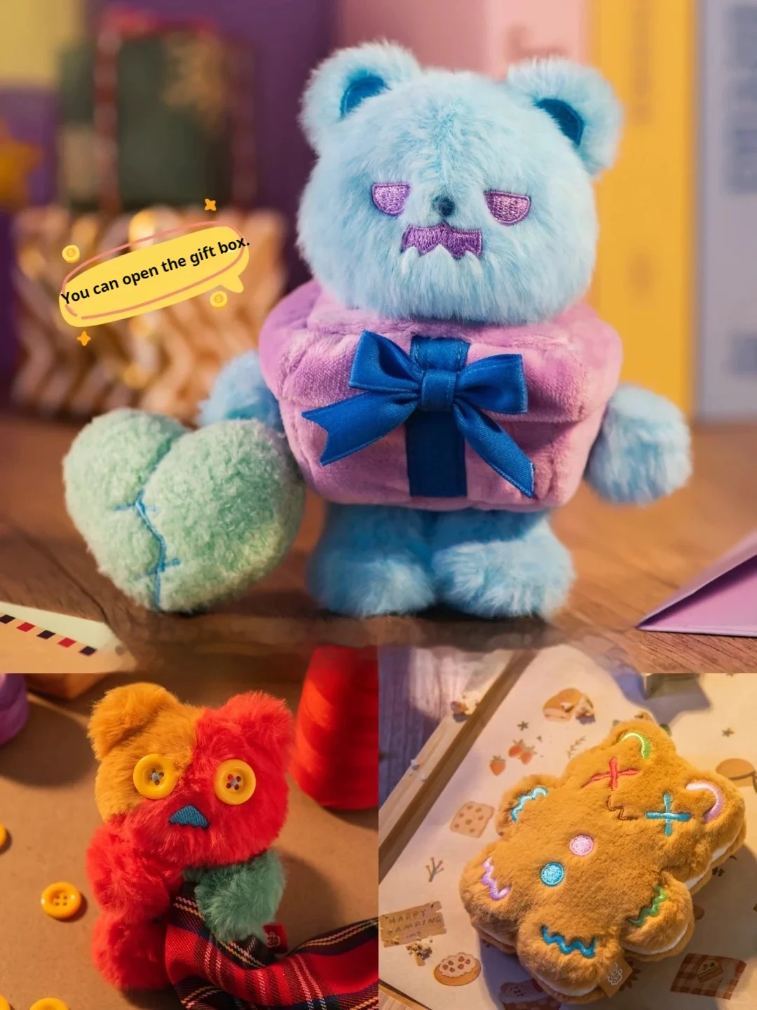 

Теплая серия Bear Hug, плюшевая загадочная слепая коробка, праздничный персонализированный декоративный кулон, модная игрушка и подарок для хобби