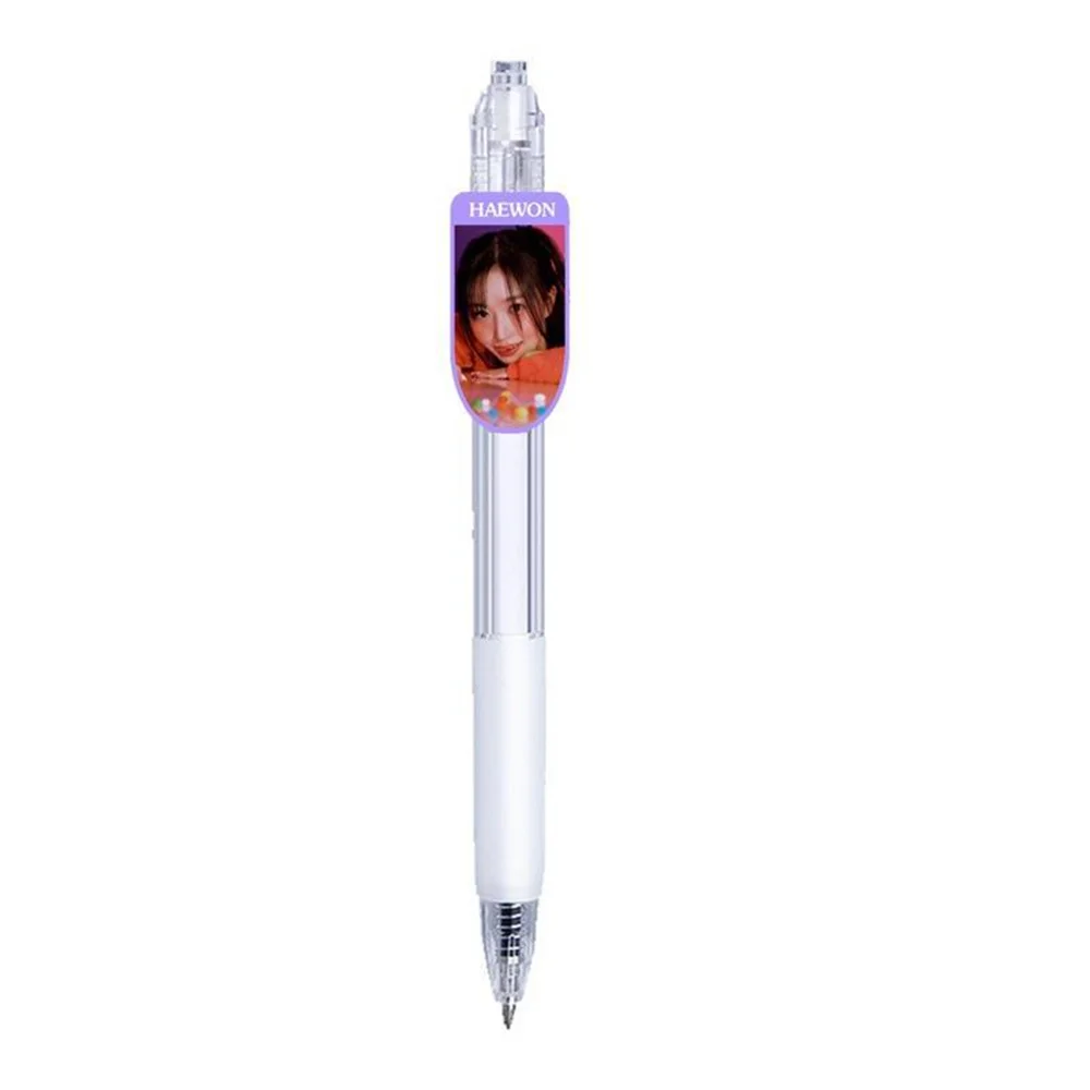 Kpop NMIXX Ballpoint Pen 0.5mm Black Writing Drop Signing Pen Haewon Kyujin Pushable Pen Student Stationery School Supplies