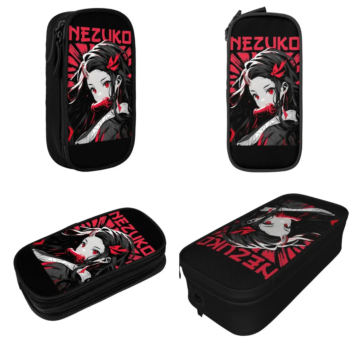 Demon Slayer   Nezuko Pencil Cases Pencilcases Pen Holder for Student Large Storage Bag Office Gifts Stationery