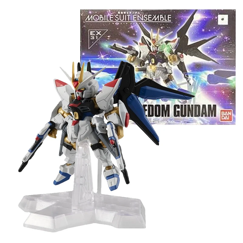 Bandai Genuine Gundam Model Kit Anime Figure ENSEMBLE MSE EX31 Strike Freedom Gunpla Anime Action Figure Toys for Children