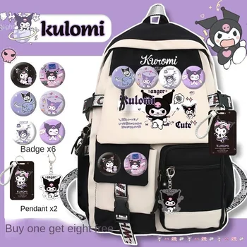 Sanrio Anime Kuromi Mochilas para Crianças, Brinquedos Kawaii, Bolsa Estética, Mochila Estudantil Campus, Meninos e Meninas Presentes