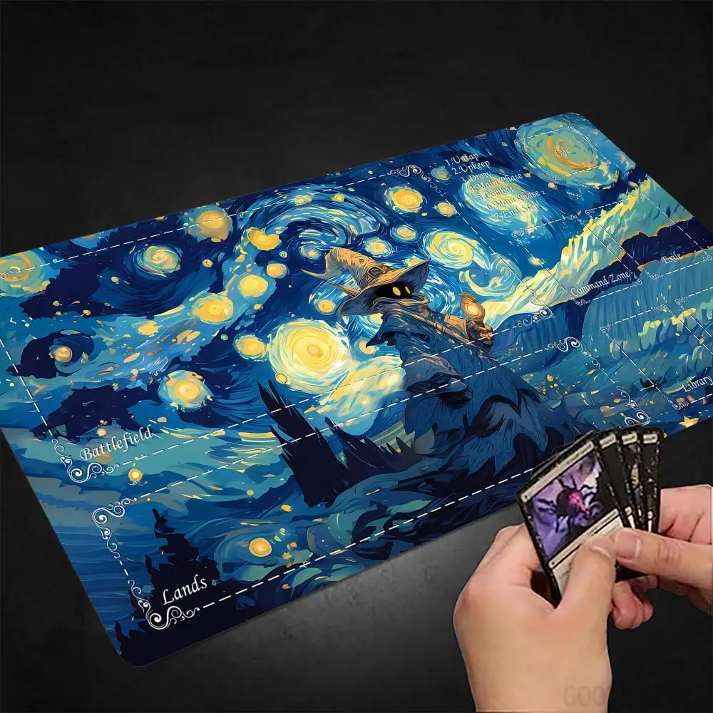 

Игровой коврик Magic: The Gathering «Художественное звездное небо и Волшебник» (35x60 см), нескользящий, прочный, для командных игр