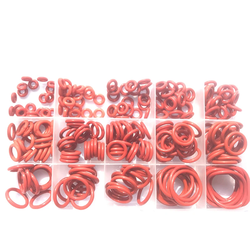 VMQ Dichtungs-O-Ringe Rote Silikonringe Dichtungssatz CS 1/1,5/1,9/2,4/3,1 Silikon-O-Ring Dichtungsscheiben O-Ring Silikagel-Kit – Detail 11