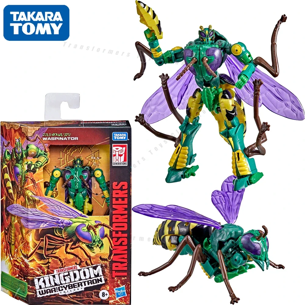 in stock TAKARA TOMY Transformers Generations War for Cybertron: Kingdom Deluxe WFC-K34 Waspinator Model Action Figure Toys Gift