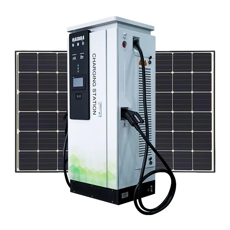HAIDIRA New Solar Electric Car Charging Station DC EV Fast Charger for Home Use Floor Mounted EV Solar DC Charging Station