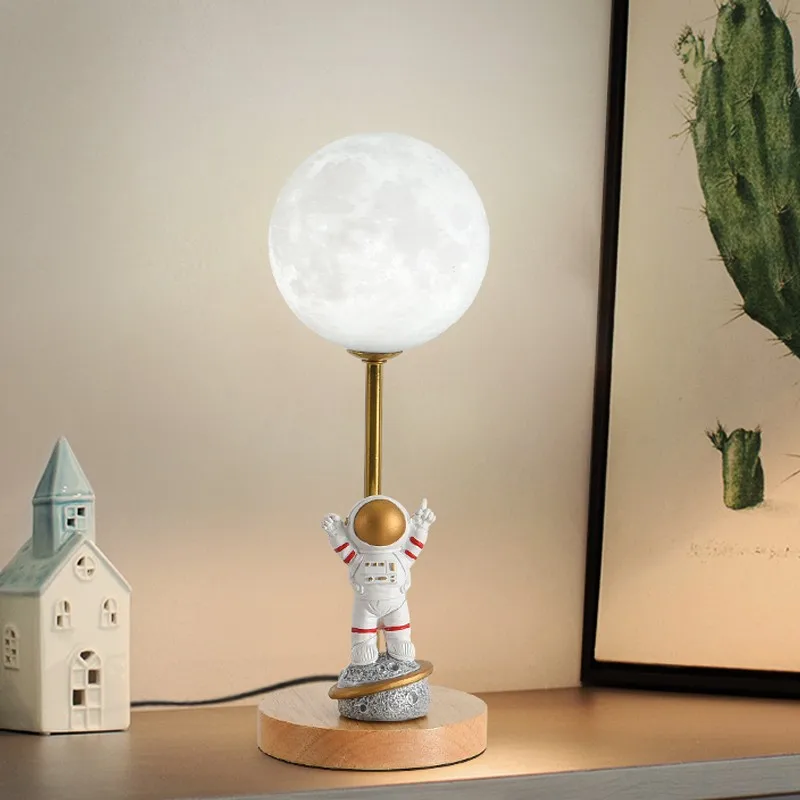 Nordic Children Room Moon Lamp Wall Bedside Lamp Led Planet Creative Kid Baby Astronaut Spaceman Balloon Atmosphere Night Light