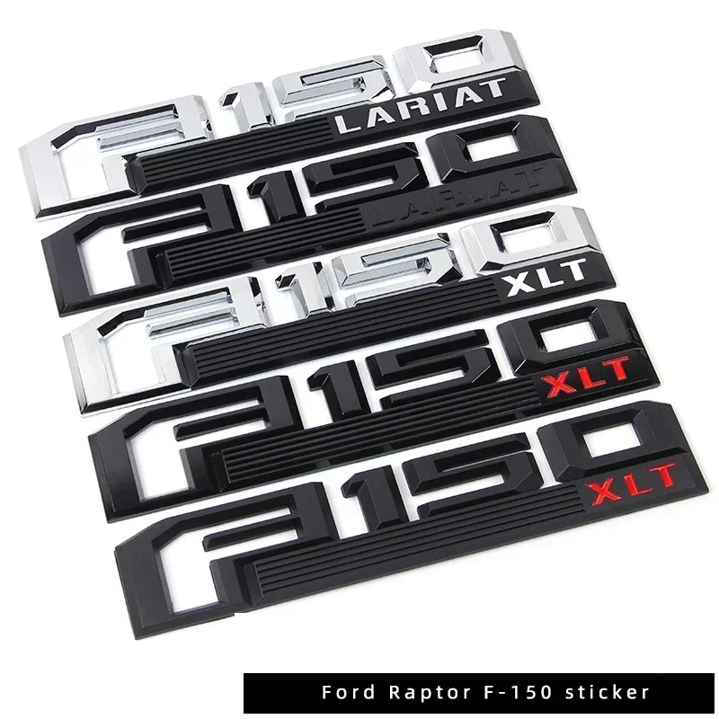 1PCS ABS Car sticker emblem accessories auto decal badge styling for Ford F-150 raptor xlt lARIAT   Logo