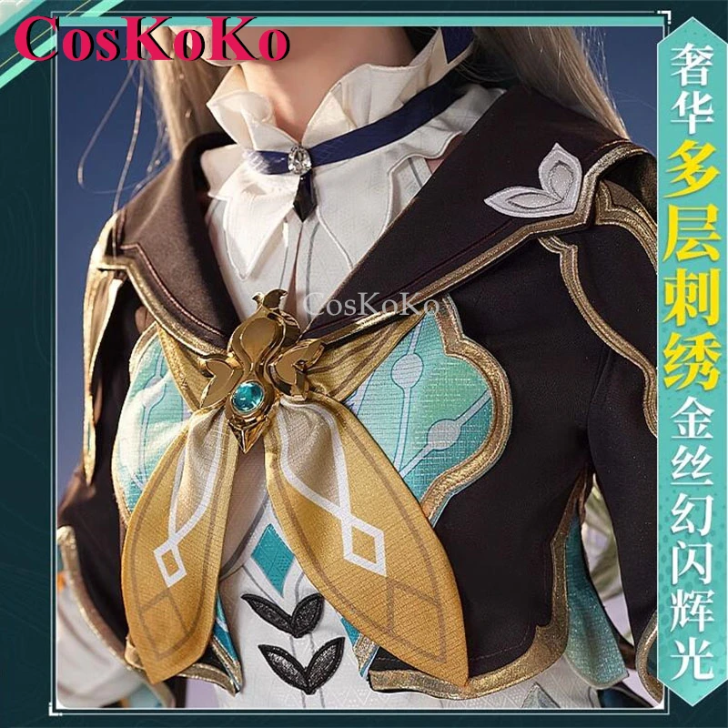 CosKoKo Firefly Cosplay Game Honkai: Star Rail Costume Gorgeous Elegant Combat Uniforms Dress Halloween Party Role Play Clothing