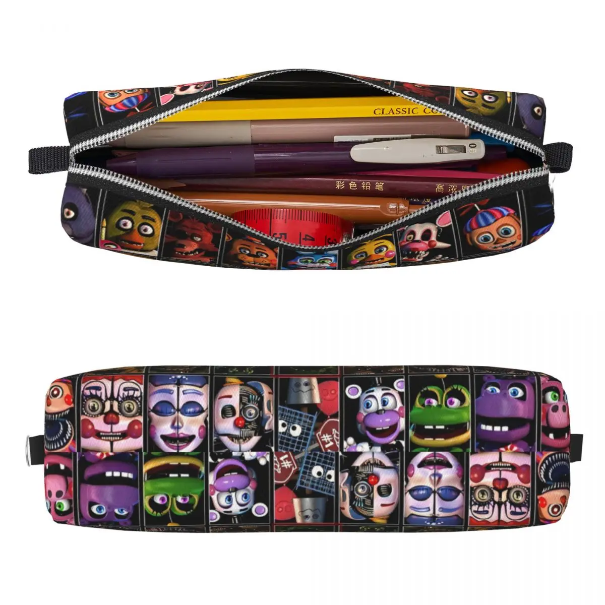 Fnafed Movie Game Pencil Cases Pencil Pouch Pen Box Kids Large Storage Bags Office Cosmetic Accessories