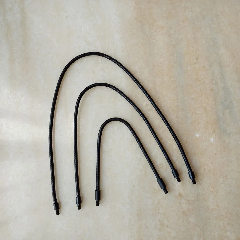 2pcs/lot M4 Black male screw 200mm/300mm/400MM Soft Light metal Flexible conduit DIY metal gooseneck hose serpentine tube