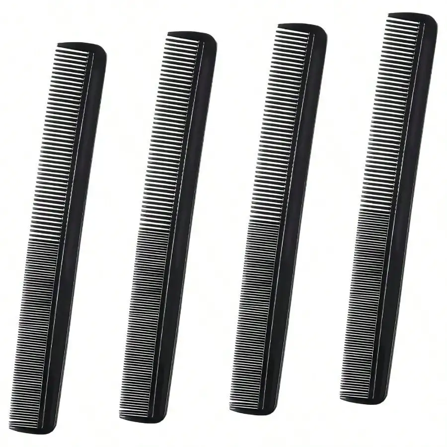

Black Portable Hair Comb All Hair Types, All Purpose Hair Comb - 67 Inch, Set Of 4, Fine Teeth To Medium Hair