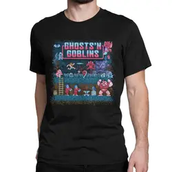 Ghouls 'n Ghosts for Men T Shirts Daimakaimura Arcade Games Tees Short Sleeve Round Collar T-Shirt 100% Cotton Unique Clothes