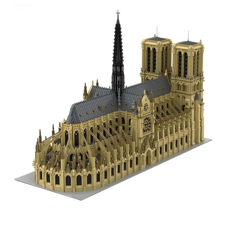 63190pcs MOC Notre Dame De Paris Modular Dimension Architecture Street Scene Model Building Blocks Module Diorama Ship Toy Gift