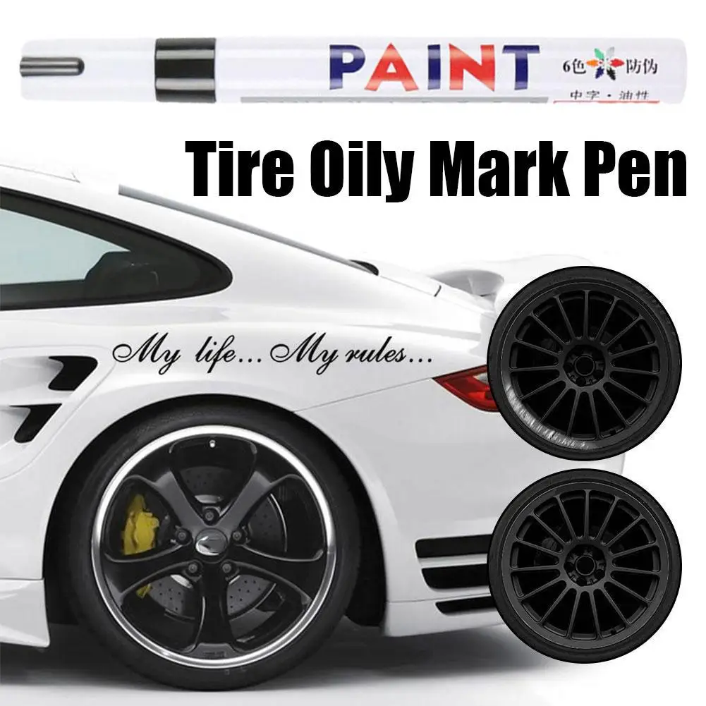 

Waterproof Cars Wheel Tire Oily Mark Pen Auto Rubber Tyre Colorful Permanent Paint Pen Graffiti Touch Up Paint Marker Pen