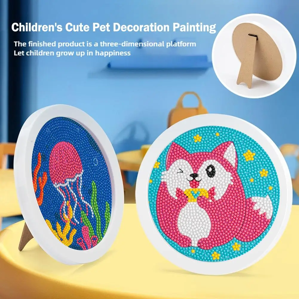 

DIY Kits Cartoon Animal Picture Crystal Rhinestone Diamond Embroidery for Adults Kids Beginners Art Craft Tools K0H6
