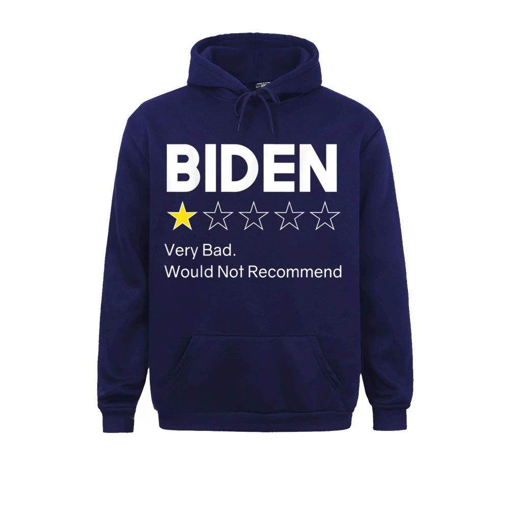 Hoodies Anti Biden One Star Very Bad. Would Not Recommend Hoodie Thanksgiving Day Long Sleeve Men Custom Hoods Classic Clothing