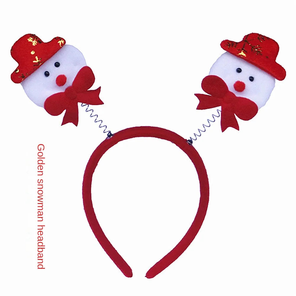 Christmas Headband Elk Santa Claus Snowman Christmas Tree Hair Band For Children Girls Head Hoop Decoration Hair Accessories