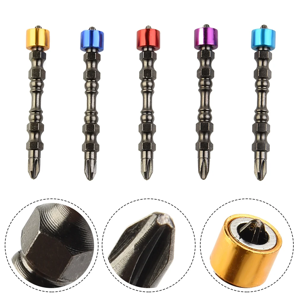 

5pcs Magnetic Screwdriver Bit Cross Head Screwdriver Holder Ring Magnetic Screwdriver Ring For House Working Electric Screwdrive