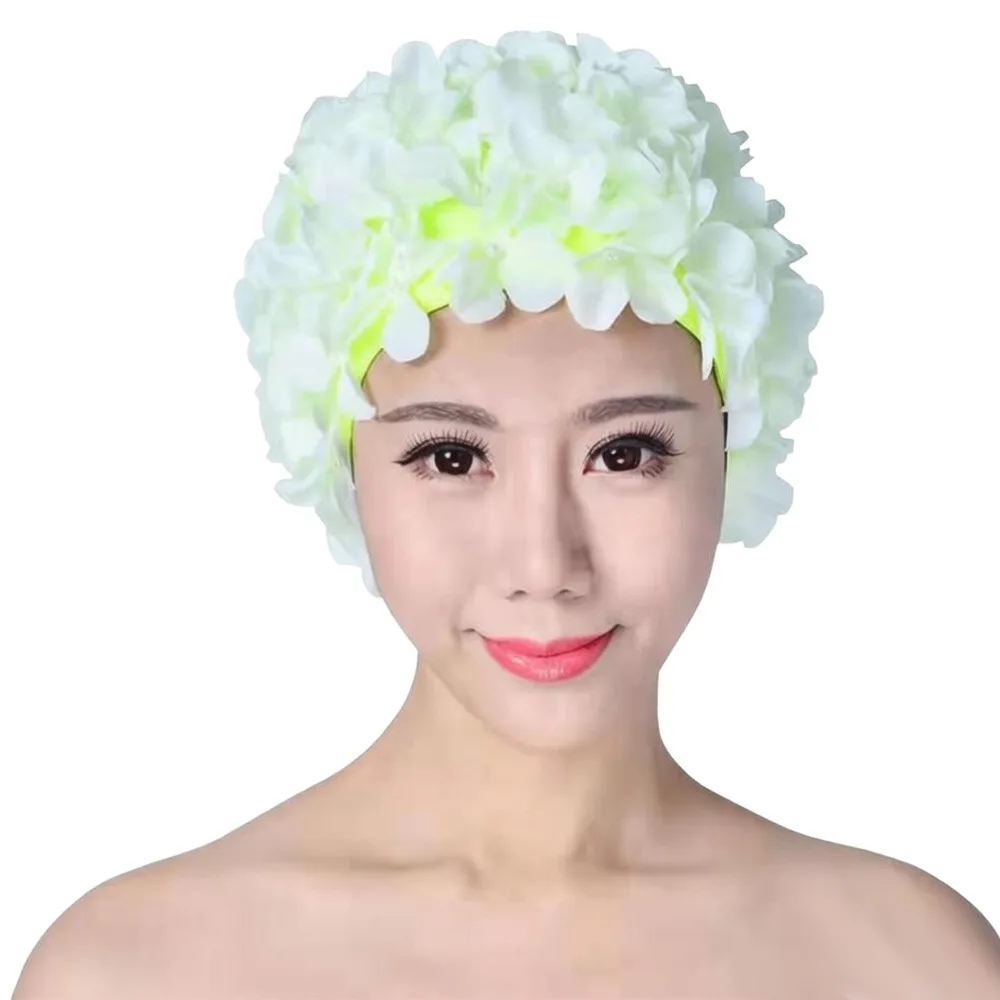 

Leisure 3D Floral Swimming Cap Elasticity Colorful Flower Cap Swimming Hat Women
