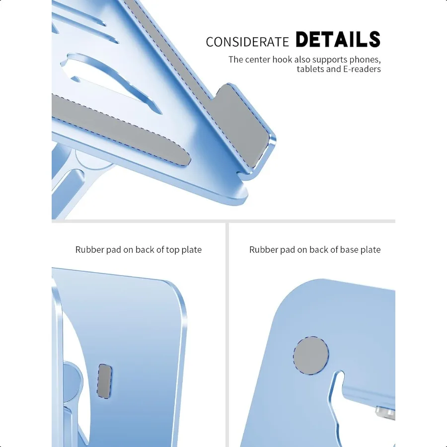 Supporto per laptop Supporto per laptop regolabile per scrivania Supporto per laptop pieghevole Supporto per computer portatile compatibile con Book Lenovo HP e