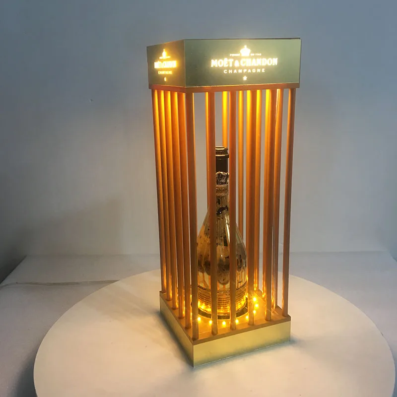 High-End Bespoke LED Bottle Display RackFree LOGO Flash Light Led Board Display Vip Bottle Service Wine Display Rack Led Bottle