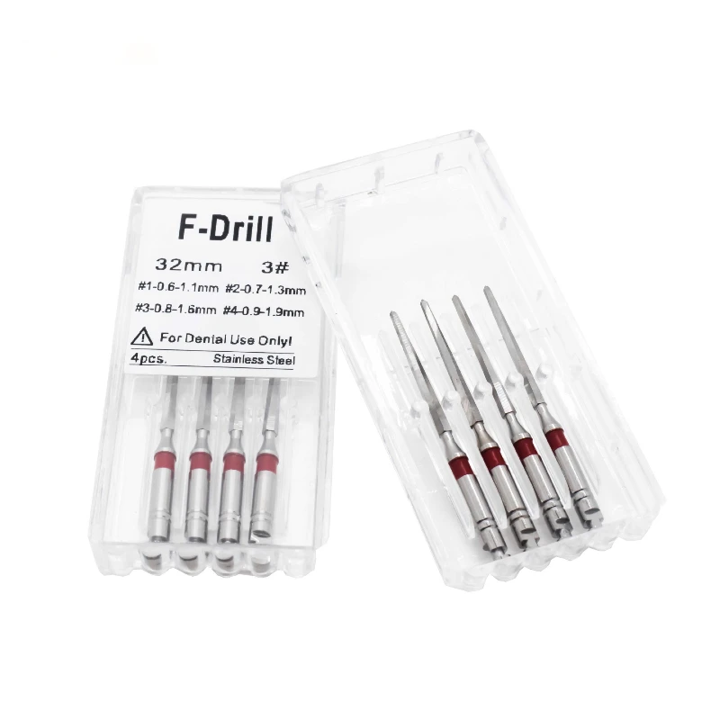 

2 x 4 шт./упак. дрель для стоматологического волокна - 32 мм медицинский инструмент для открытия корневых каналов из нержавеющей стали и подготовки к корневым каналом