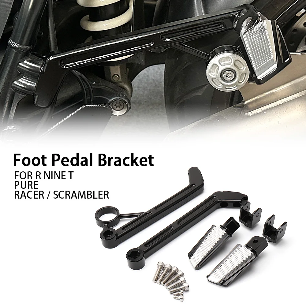 

Motorcycle Accessories Rear Foot Pegs Pedals Bracket Set For BMW R9T R nineT RNINET Scramble R NINET NINE T Racer Rninet Pure