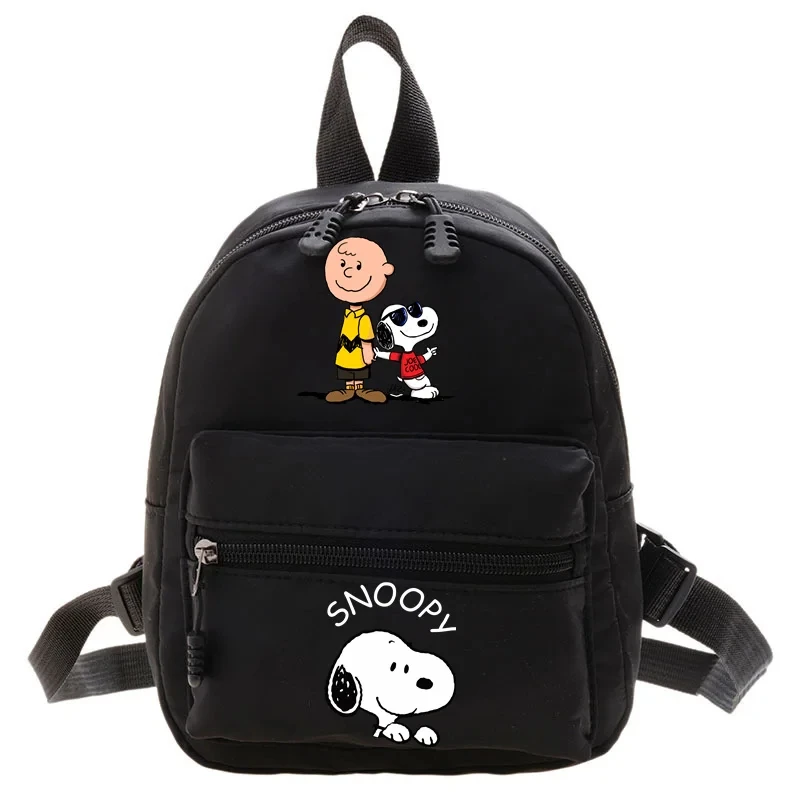 Mochila de moda para mujer Snoopies, bolso de hombro Simple de dibujos animados para chicas adolescentes, bolso escolar informal, mochilas de