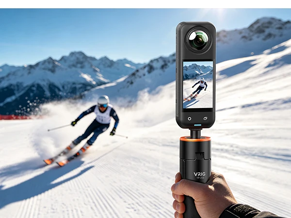 VRIG TP-21S Ausziehbares Stativ-Selfie-Stativ 160cm Schnellverschluss Leichtgewicht für Action-Kamera Smartphone Vlogging – Detail 6