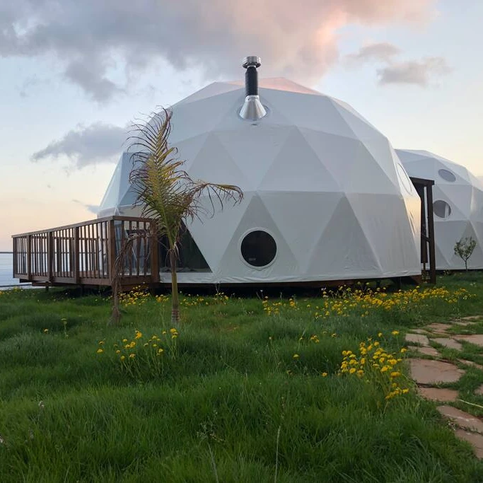 China Factory Price Luxury Custom Event Outdoor Transparent Window Prefabricated Geodesic Dome Kit Tent