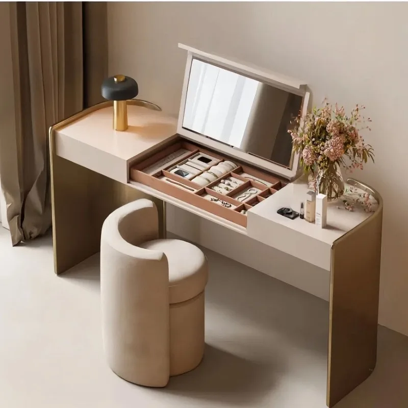 Simple dresser light luxury hotel storage table, model room Italian dressing table makeup modern bedroom homestay customization