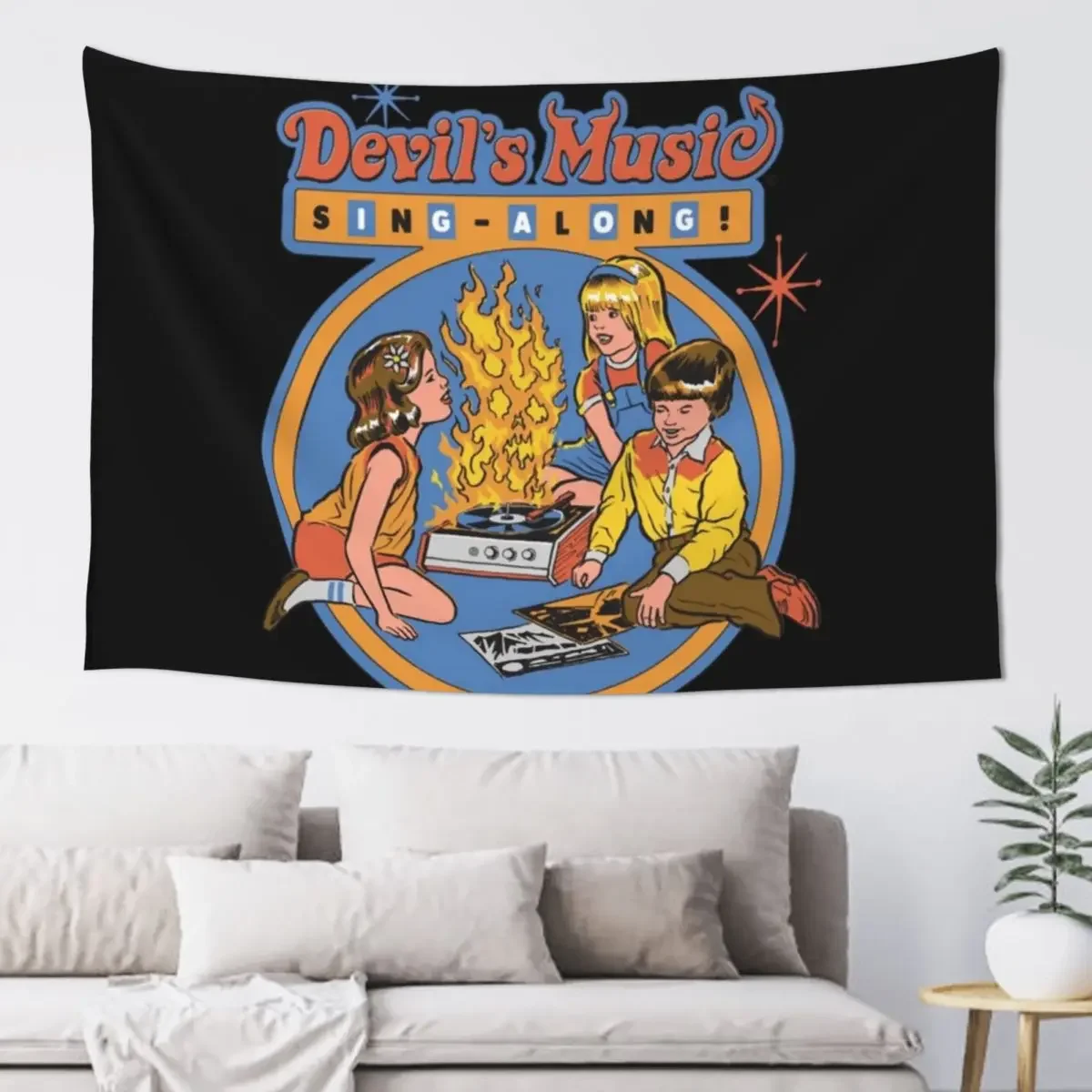 

Devil's Music Sing-Along Essential T-Shirt Tapestry Wallpaper Wall Decorations Tapestry